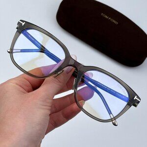 Tom Ford Women BRAND NEW Eyeglasses Grey Blue Block Square FT5776-D-B/O 020